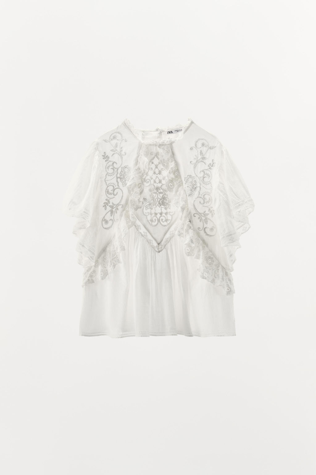 LIMITED EDITION EMBROIDERED LACE TOP - Zara фото 5