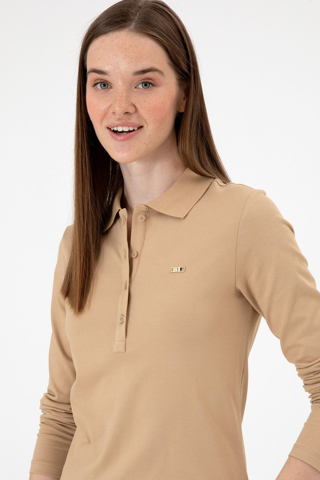 Kad_n Kum Basic Polo Yaka Sweatsh_rt