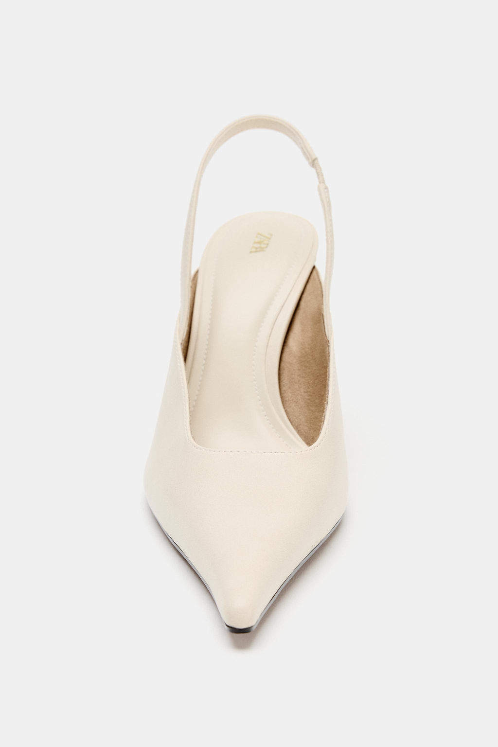ZAPATO DESTALONADO TAC?N METALIZADO / Blanco - Zara фото 3