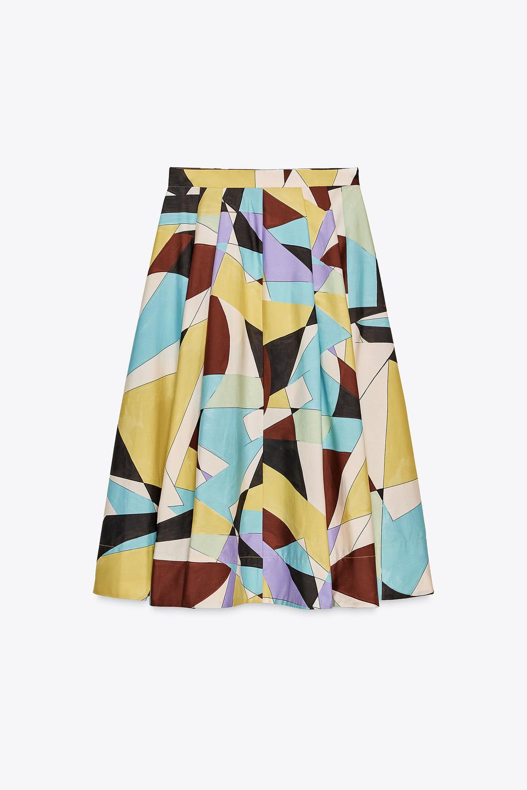 ZW COLLECTION PRINTED MIDI SKIRT - Zara фото 6
