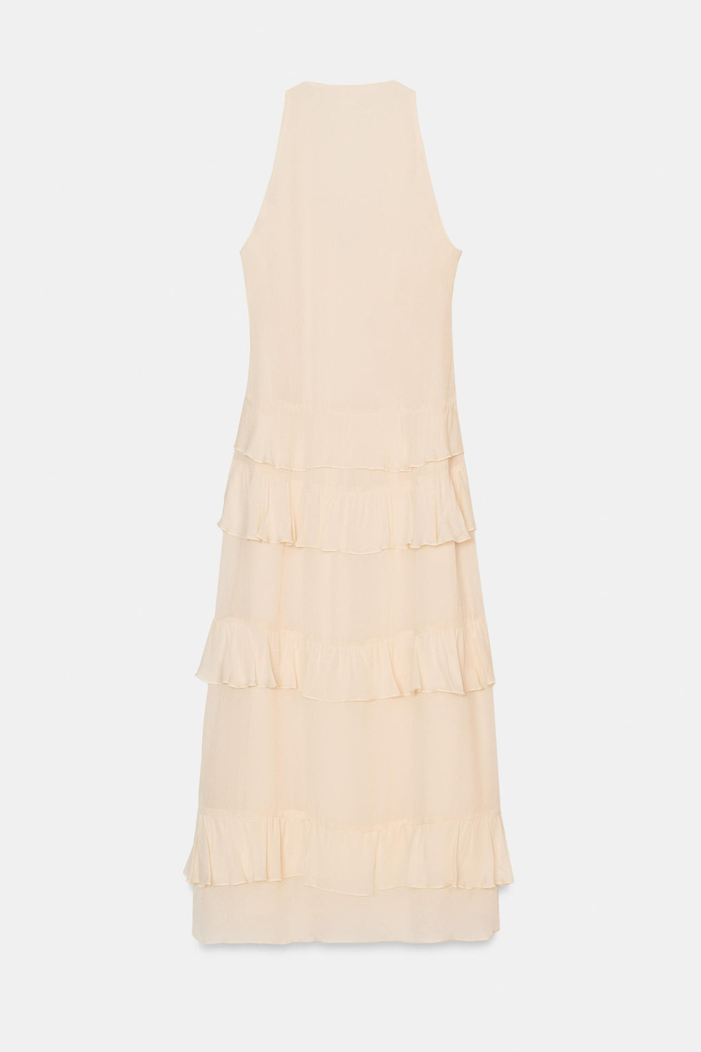 VESTIDO MIDI VOLANTES / Crema - Zara фото 9