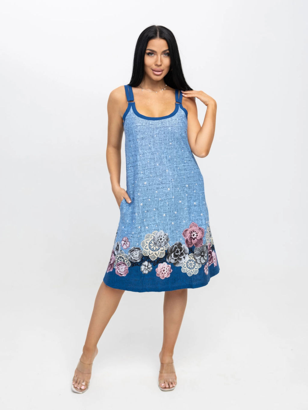 Сарафан женский, цвет синий