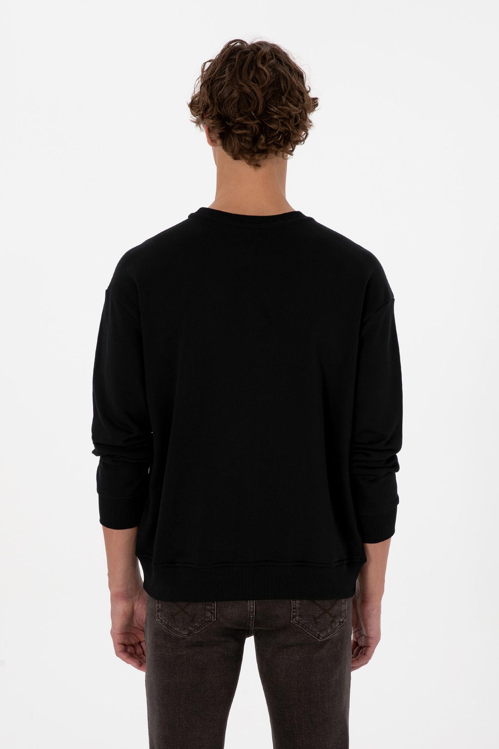 Erkek Siyah Basic Sweatshirt Sepette S_rpriz _ndirim - U.s. polo assn фото 5