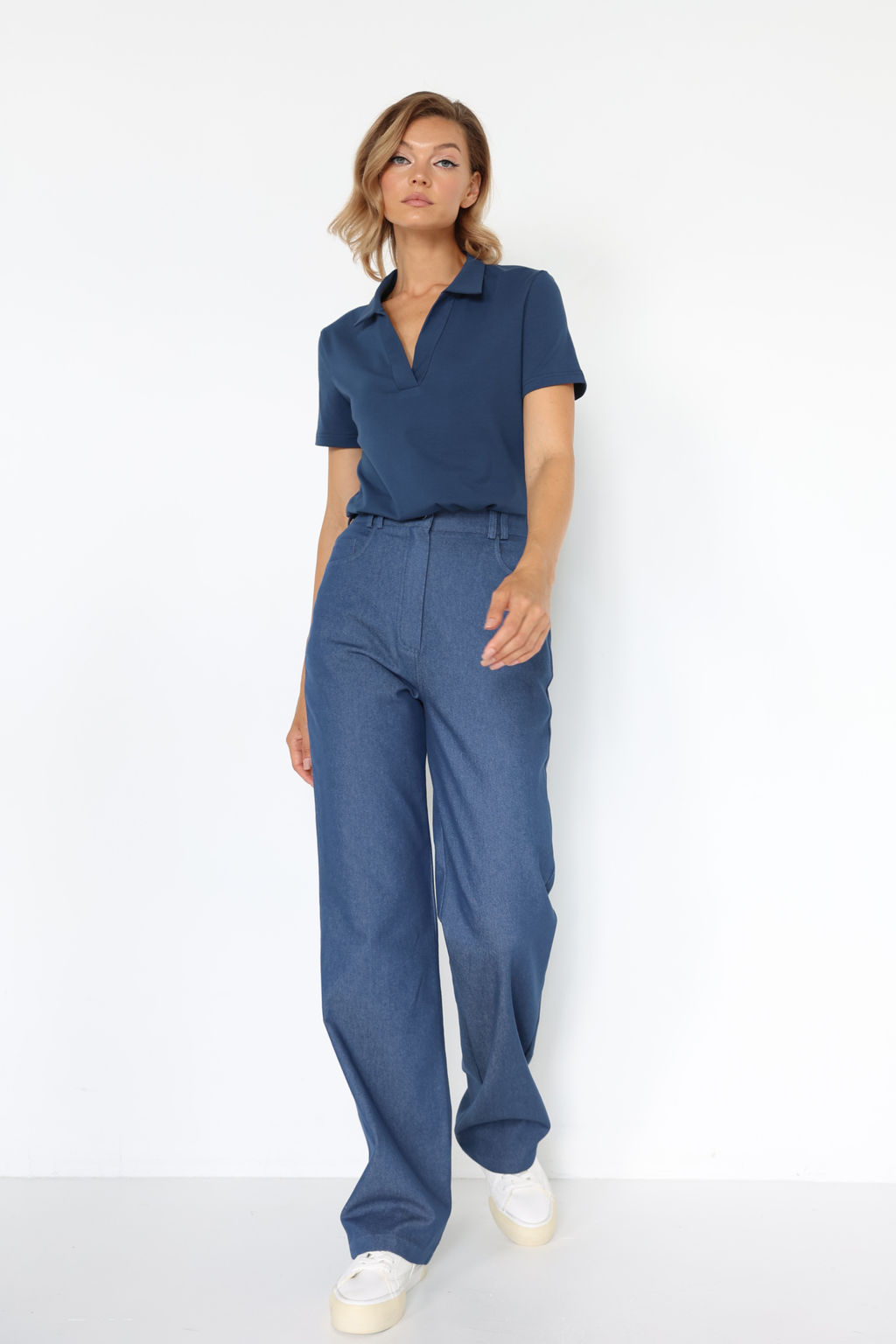 Футболка с воротом и V- вырезом - Looklikecat фото 5