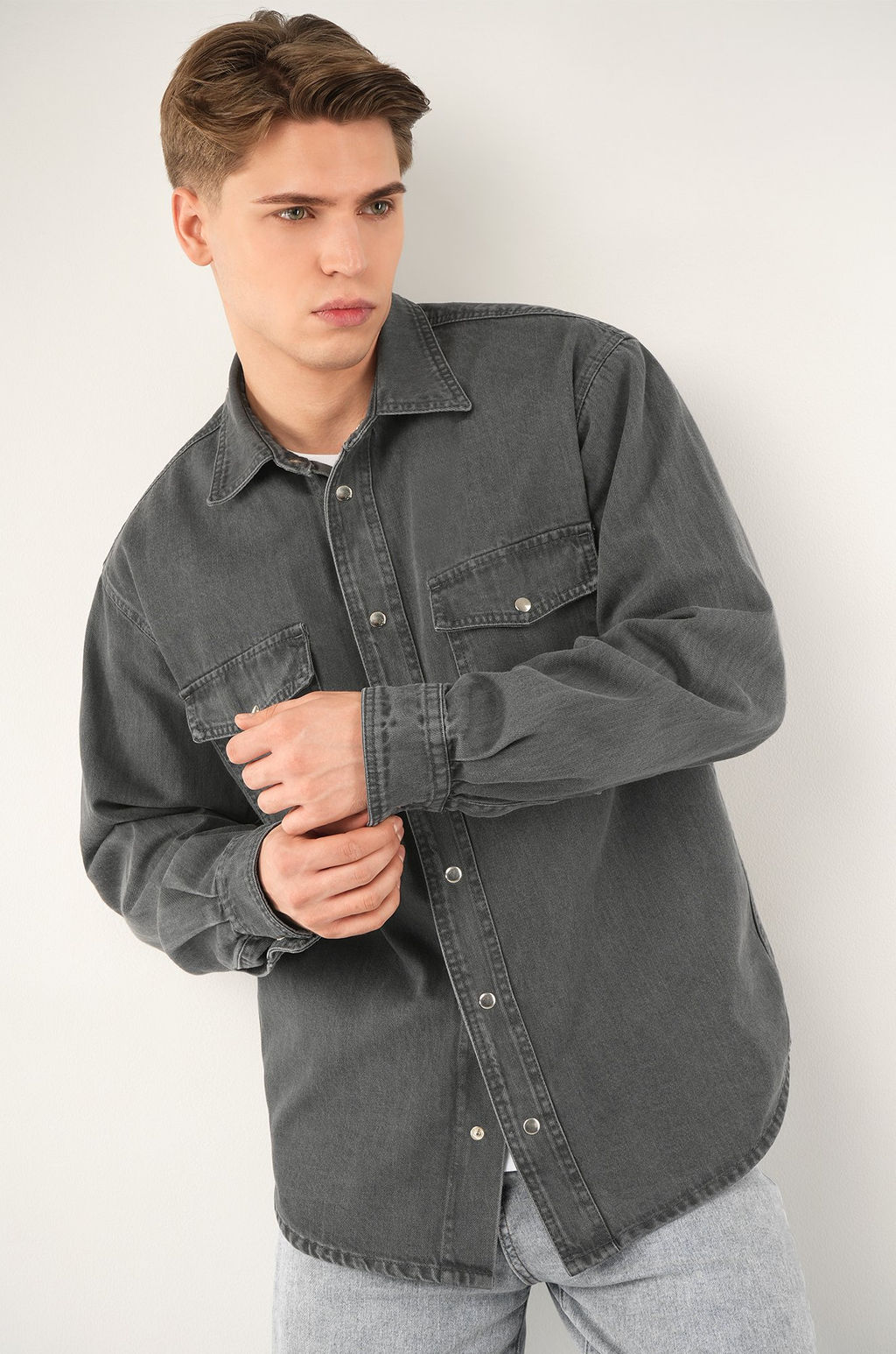 Мужская джинсовая рубашка Happyfox - Happy fox фото 8