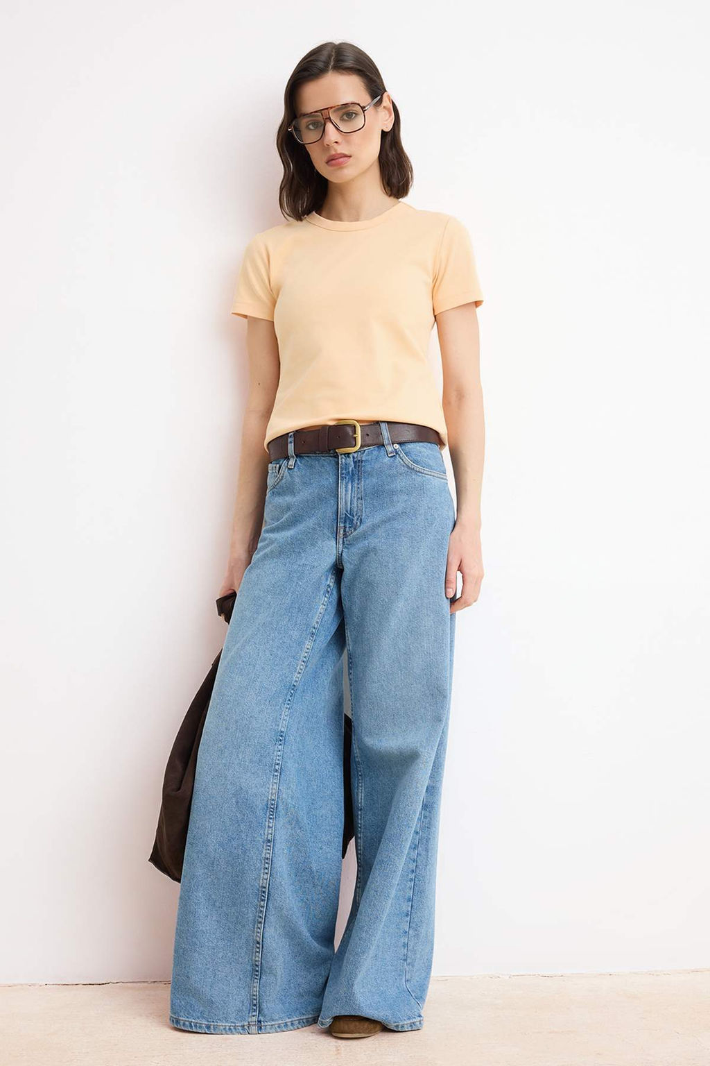 Somon Premium Basic Regular/Normal Kal?p K?sa Kollu Interlok Orme T-Shirt TWOSS26TS00130