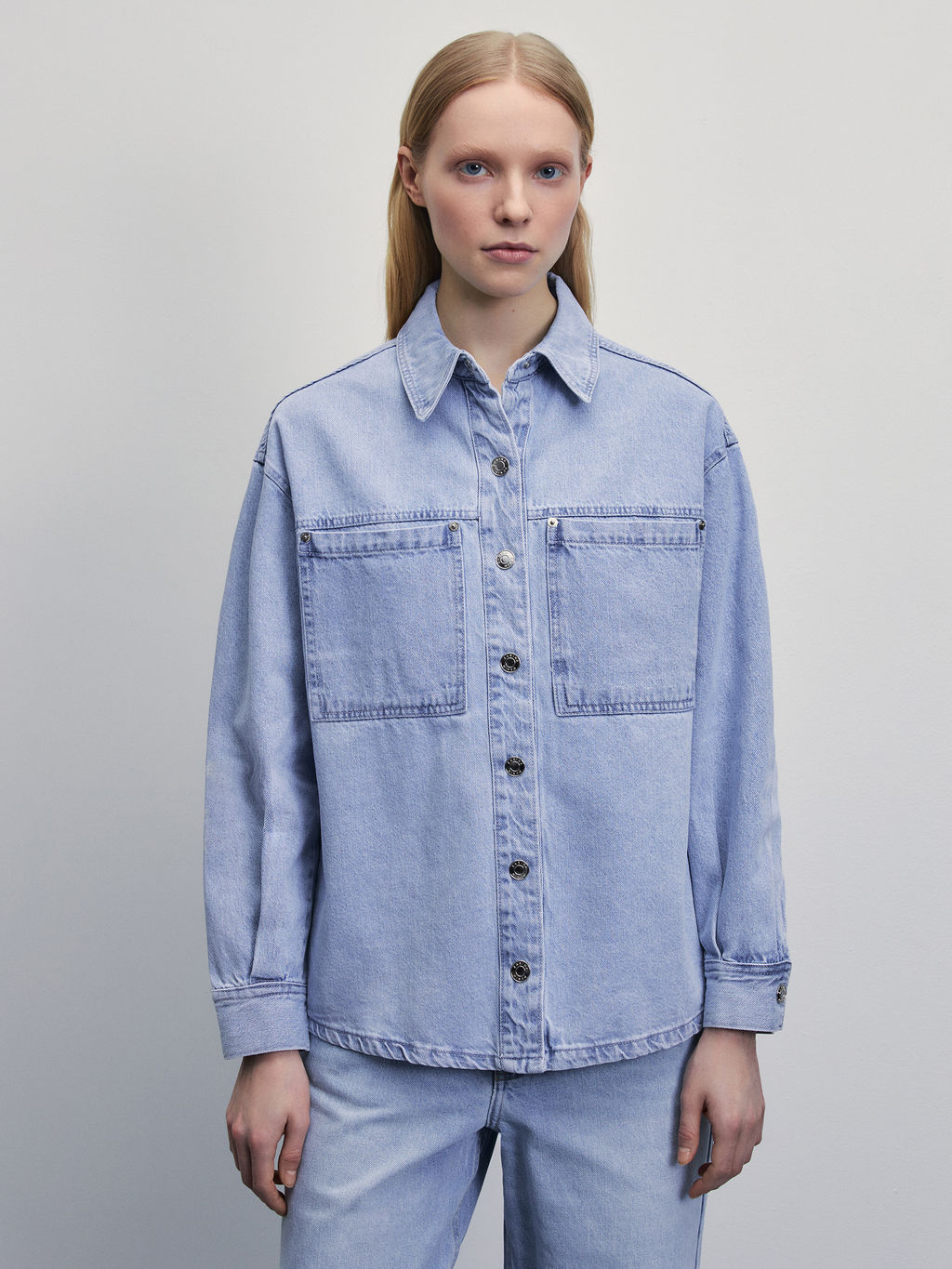 Джинсовая рубашка / Zarina  фото 3