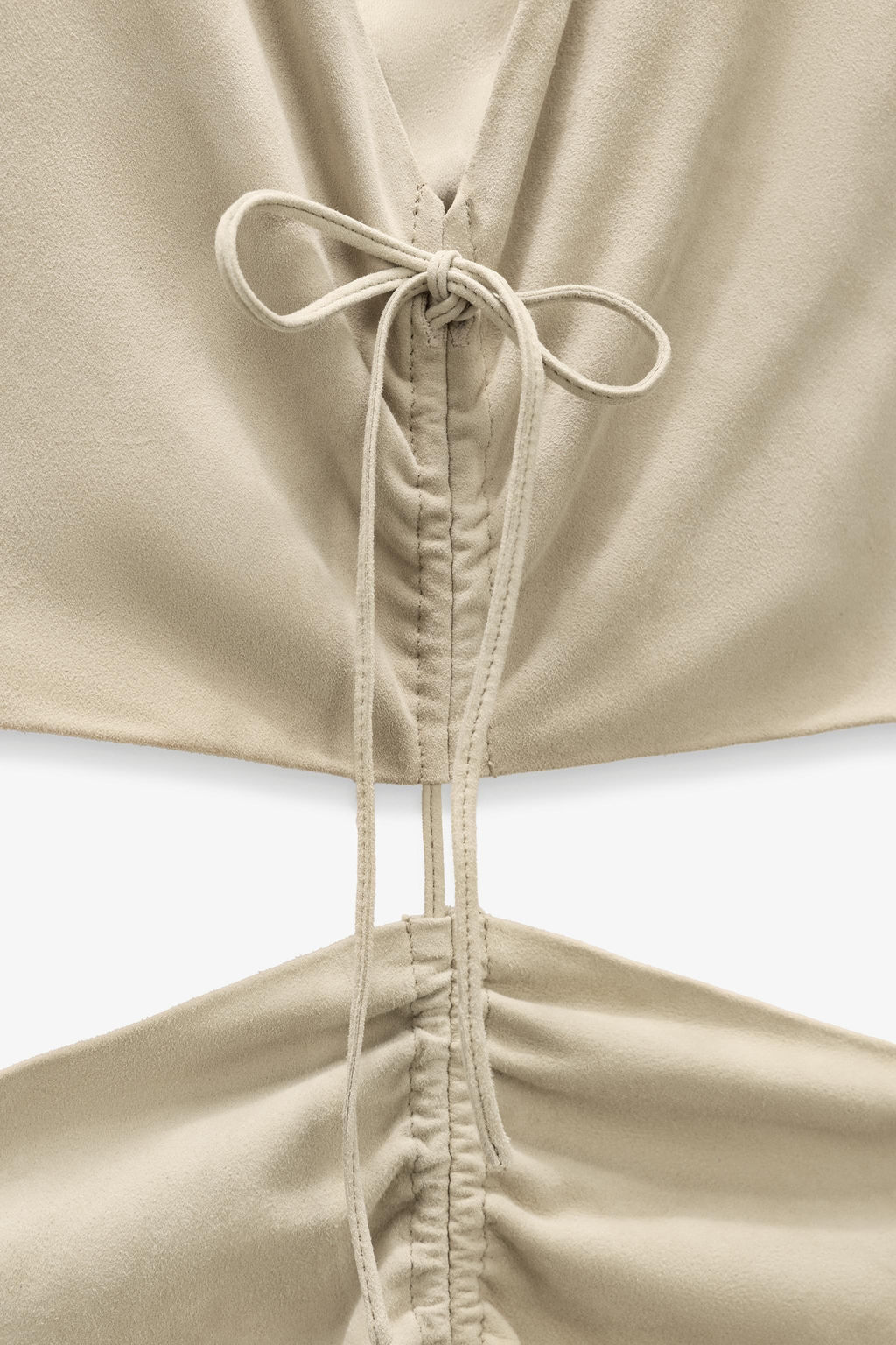 LIMITED EDITION SUEDE LEATHER CUT-OUT DRESS - Zara фото 8