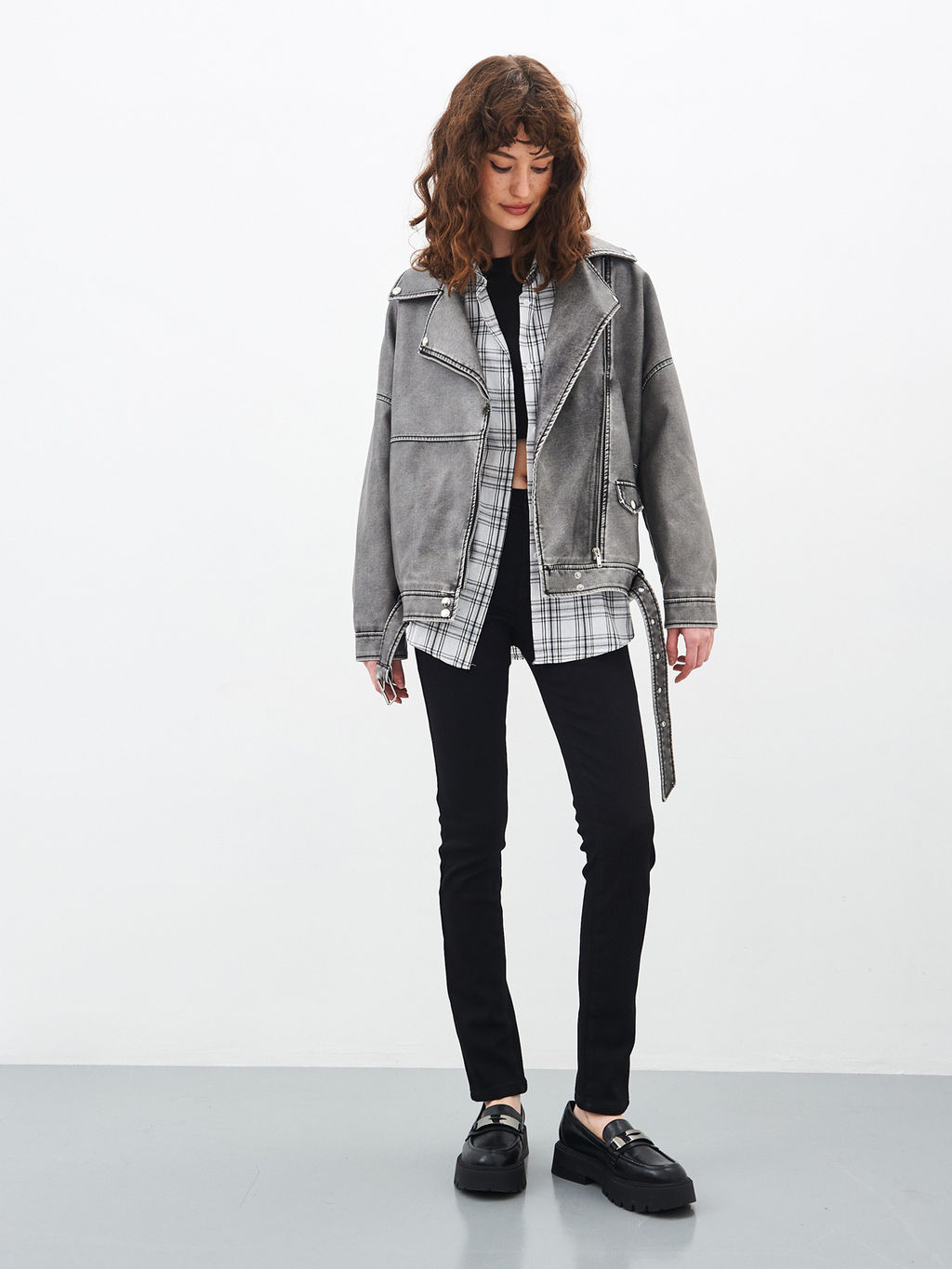 Утепленные женские джинсы зауженного кроя на флисе - Mossmore фото 15