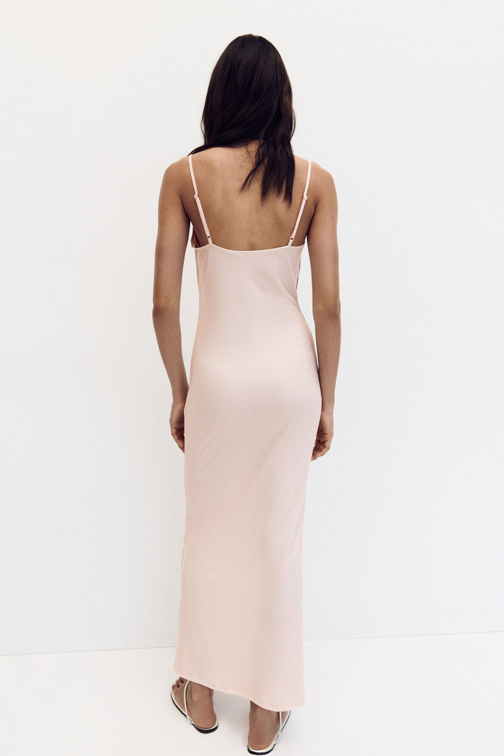 Vestido de tirantes finos con escote drapeado - H&m фото 4