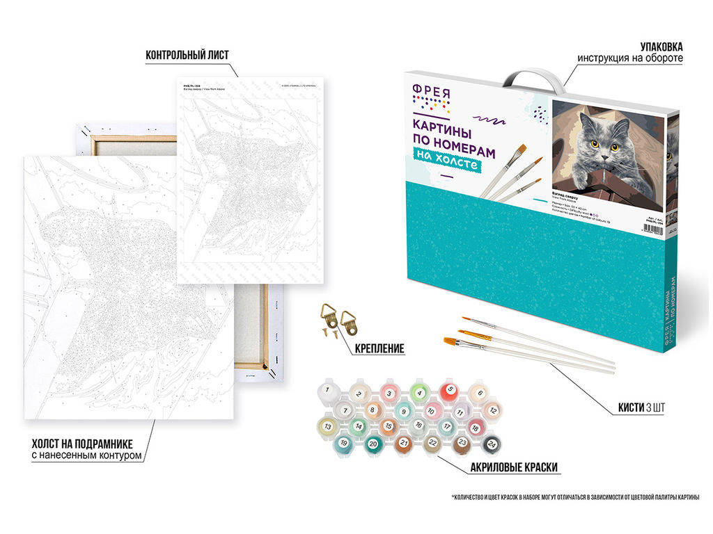 ФРЕЯ PNB/PL-356 Набор для раскрашивания по номерам 50 х 40 см Взгляд сверху