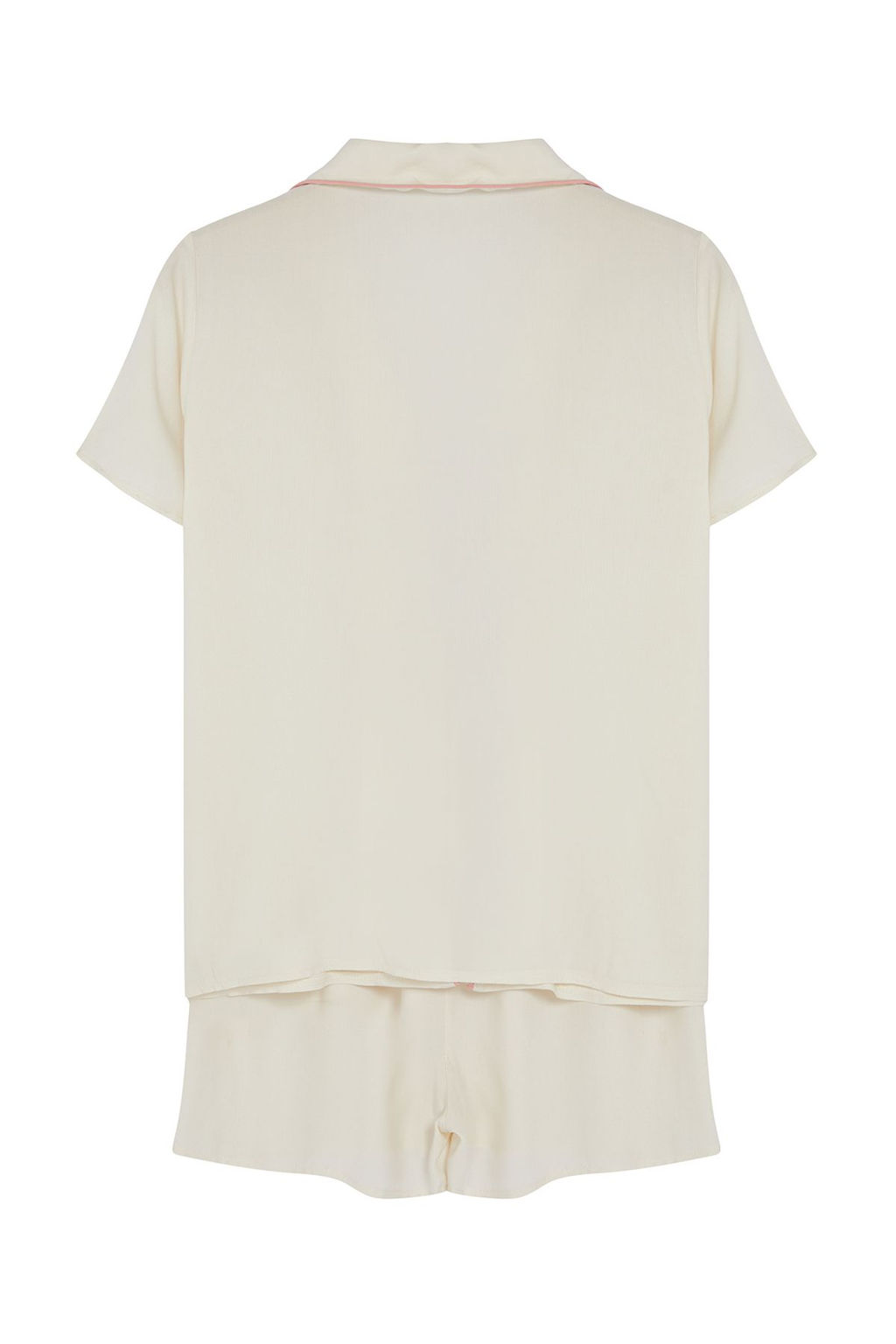 Trendyolmilla Beyaz Kurdele/Fiyonk ve Biye Detayl? Viskon Sortlu Dokuma Pijama Tak?m? THMSS24PT00290 фото 13