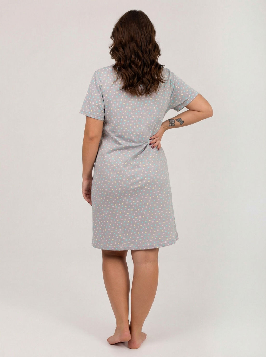 Туника женская кулирка "ДЖУС" КРУПНЫЙ ГОРОХ