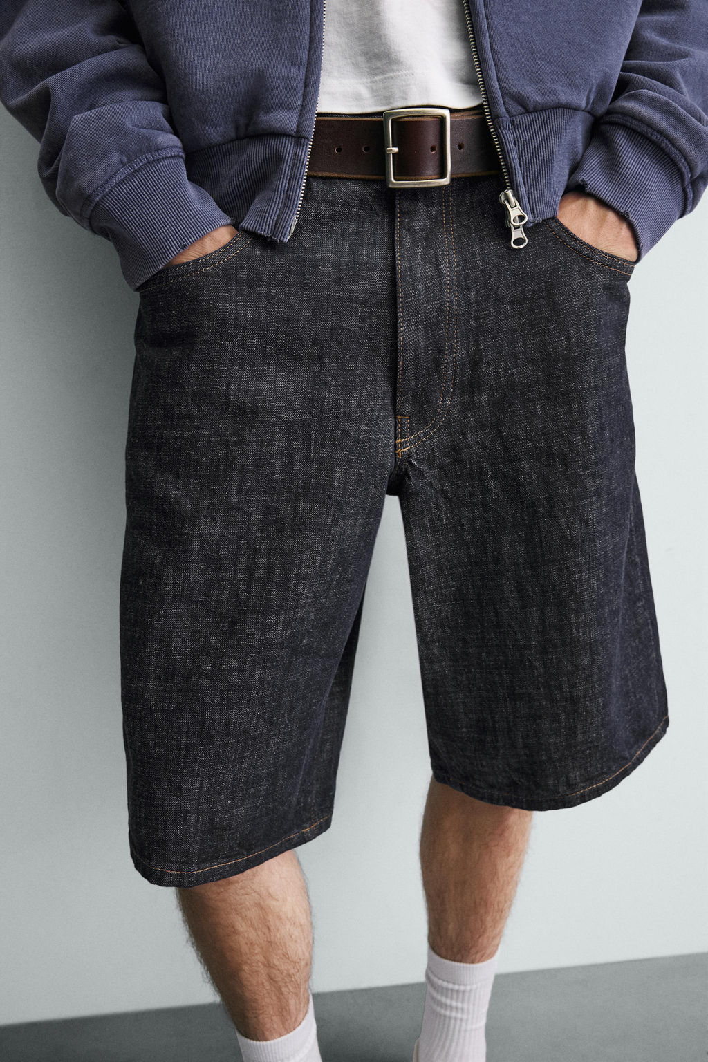 BERMUDA DENIM BAGGY FIT / ?ndigo - Zara фото 7