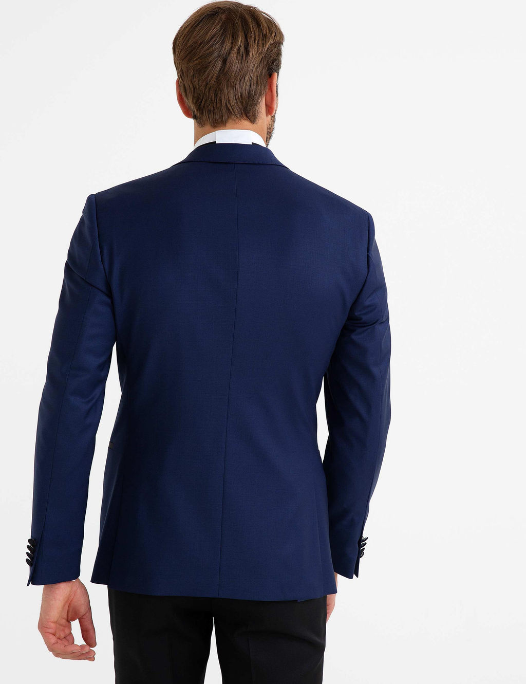 Узкий пиджак-смокинг цвета индиго - Cacharel фото 3