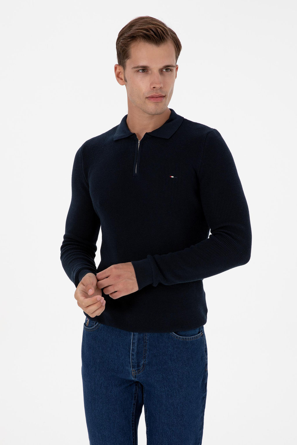 Erkek Lacivert Basic Kazak - U.s. polo assn фото 3