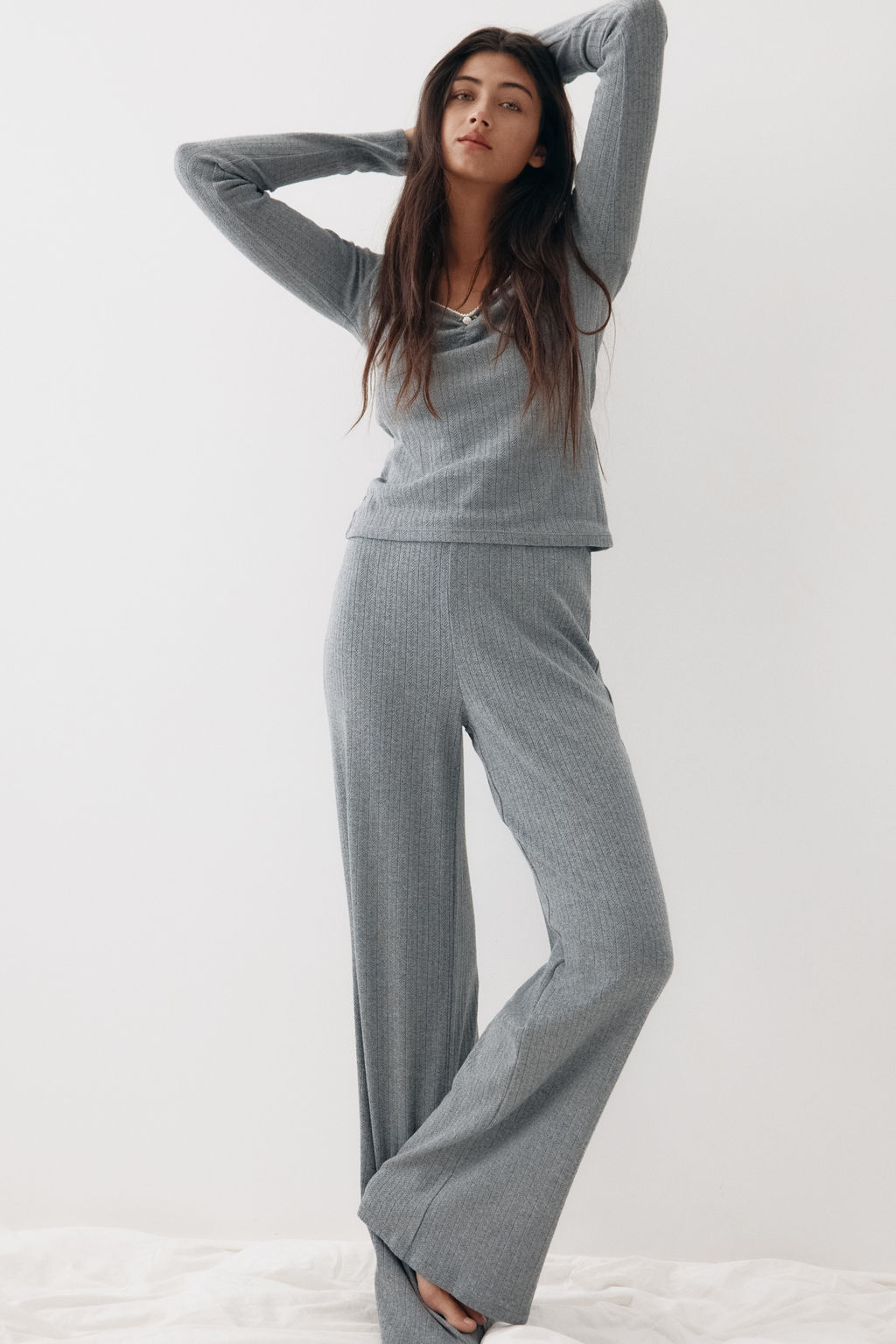 Pijama en pointelle de algod?n - H&m фото 4