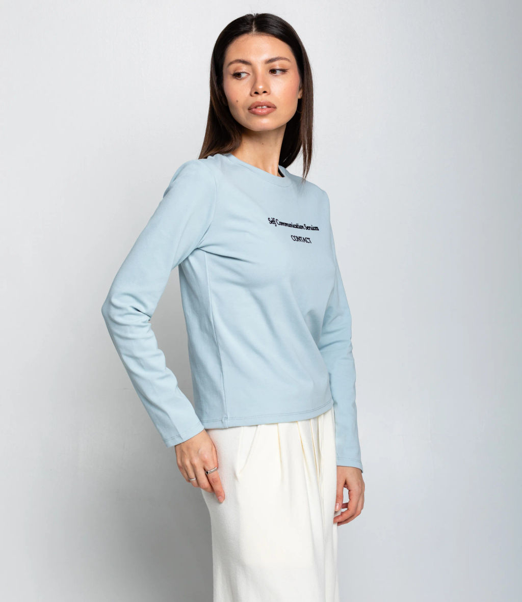 Лонгслив #КТ8923 (3), голубой - Dommod фото 2