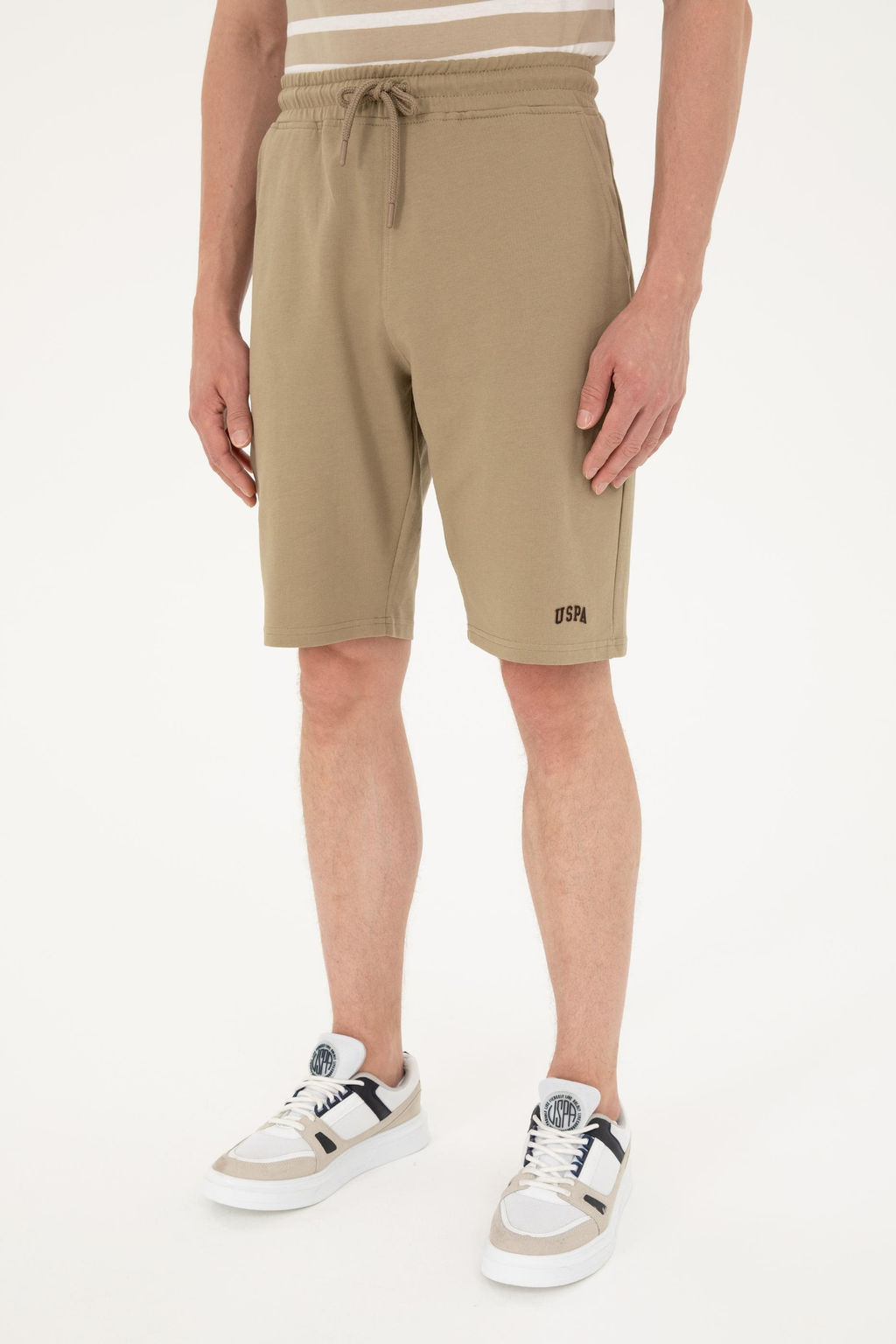 U. S. Polo Assn / Мужские трикотажные шорты цвета хаки - U.s. polo assn фото 2