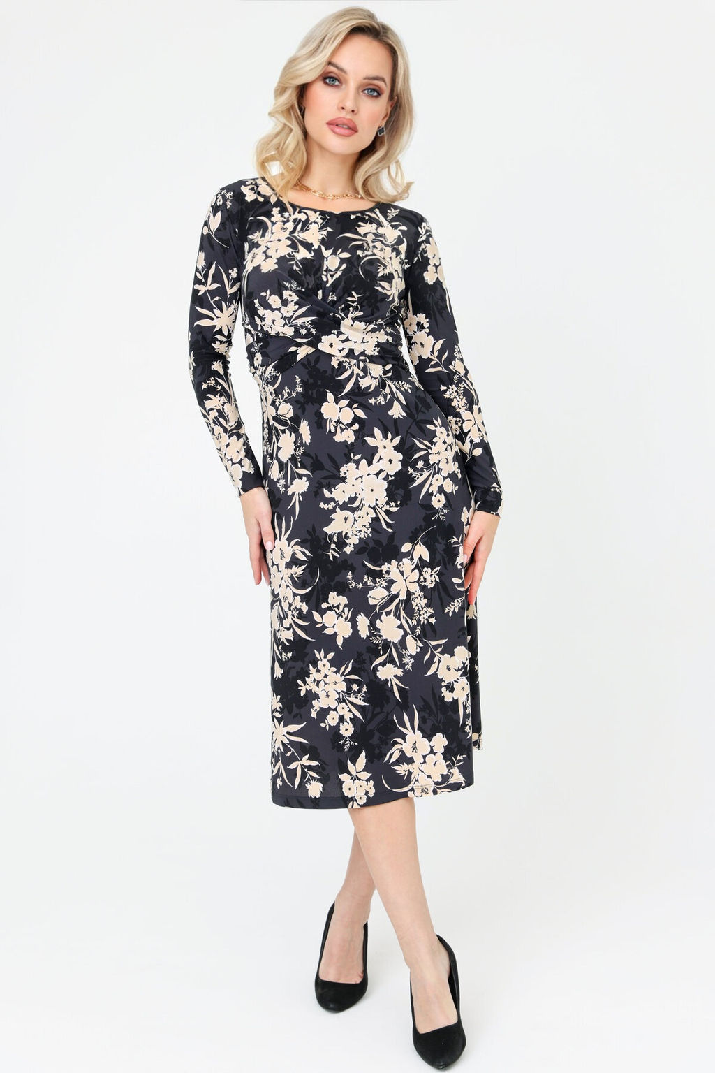 Платье женское 6094/01/Черно-белый - Rise фото 2