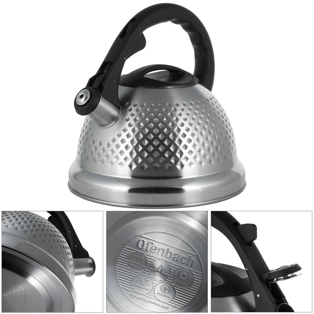 Чайник нерж. 2,7 л со свистком , арт. 100306