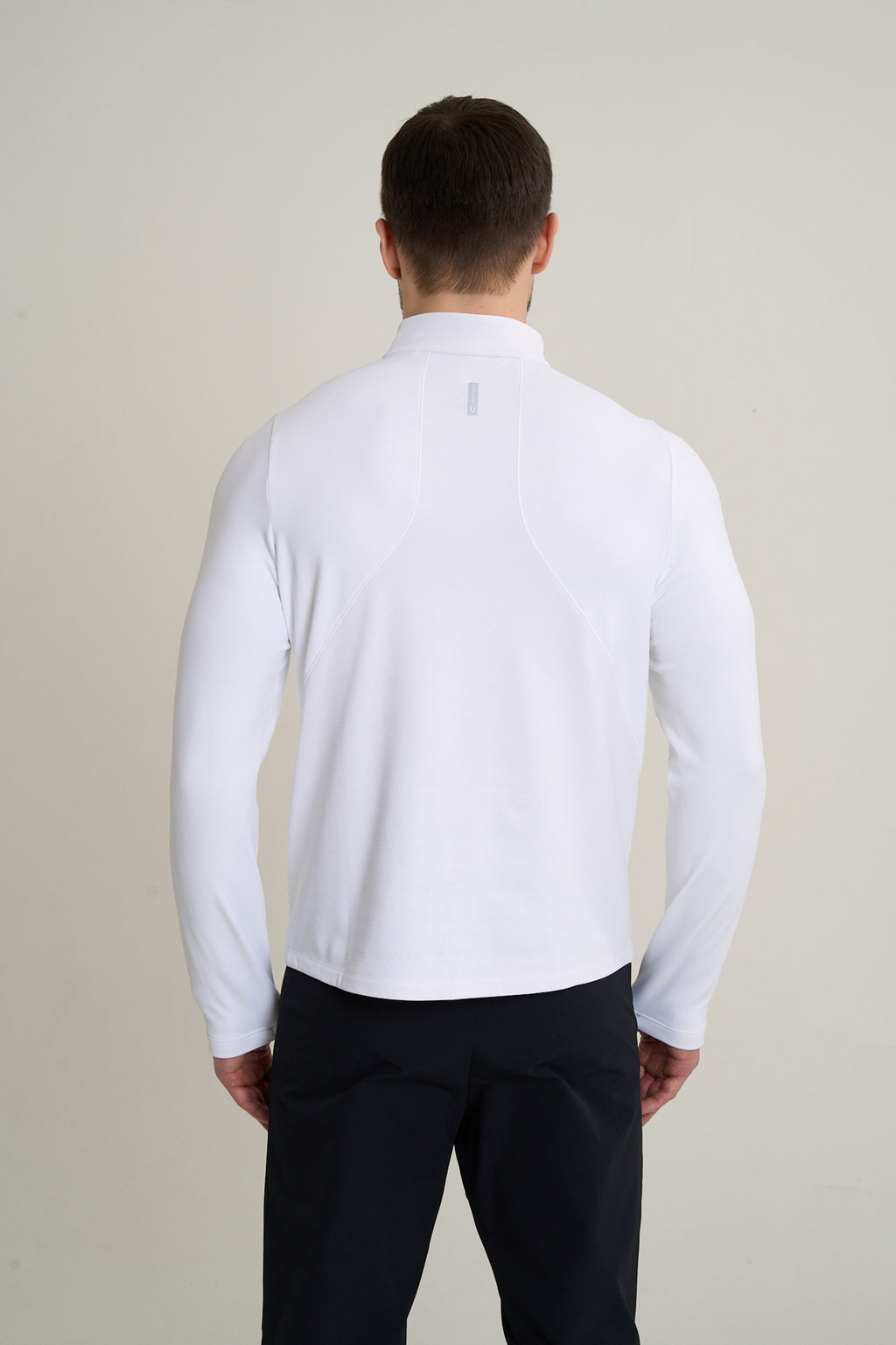 Лонгслив half-zip утепленный Белый ANTA RUNNING LS Tee фото 4