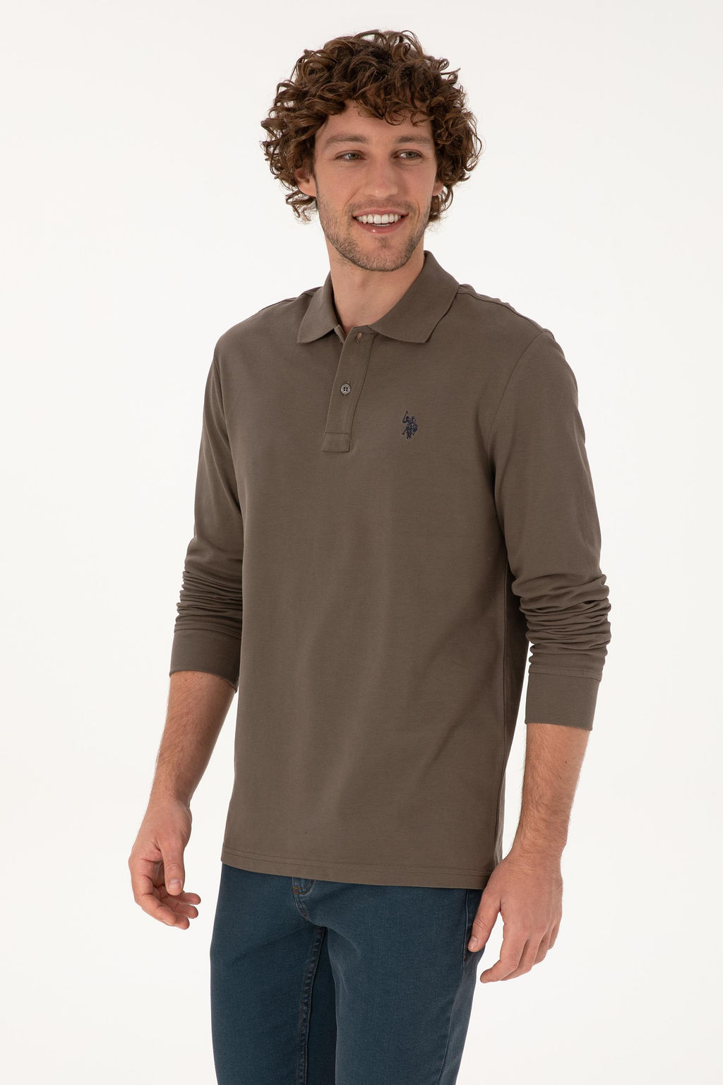 Erkek Vizon Basic Sweatshirt Sepette S_rpriz _ndirim - U.s. polo assn фото 3
