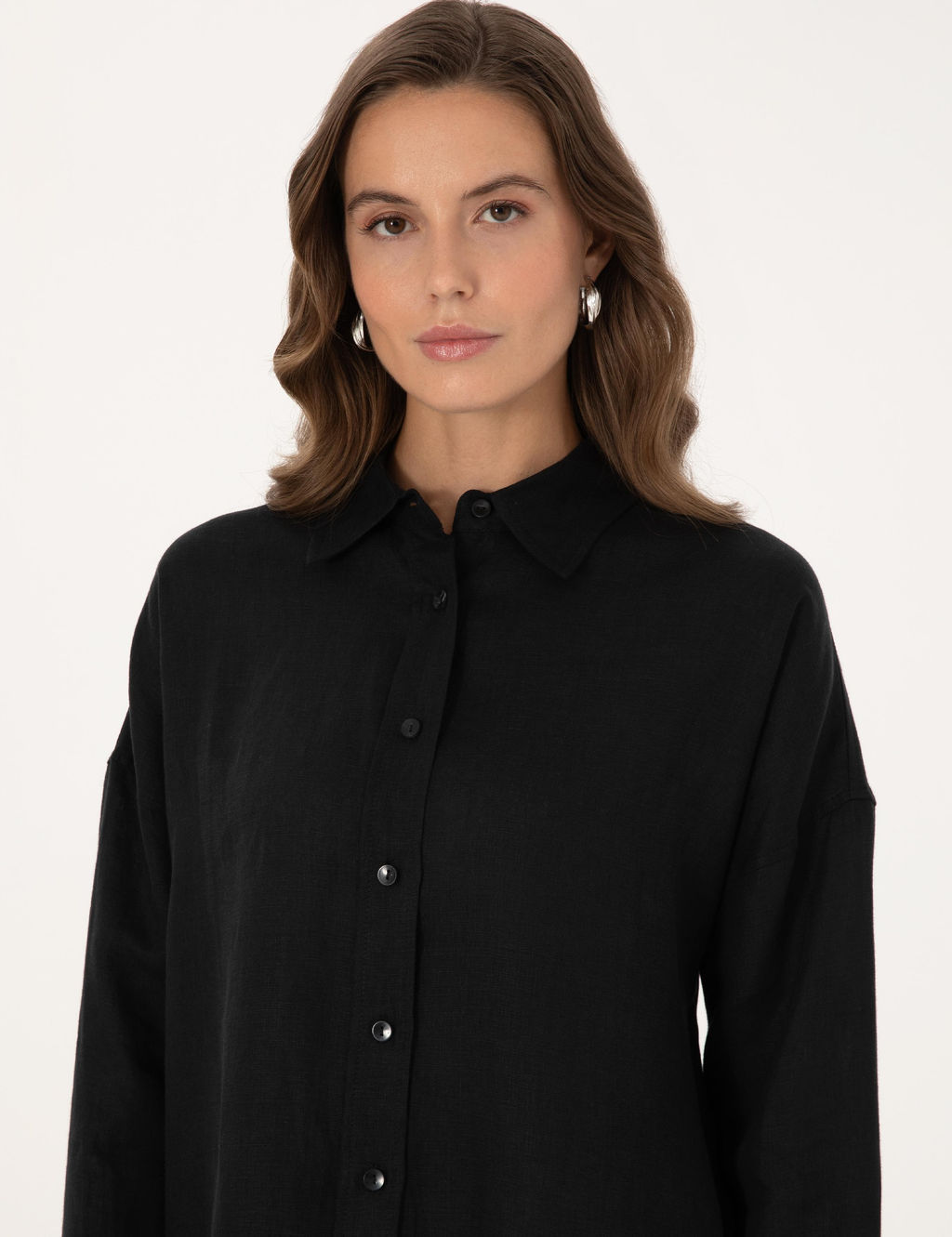 Siyah Oversize Uzun Kollu G_mlek - Pierre cardin фото 2