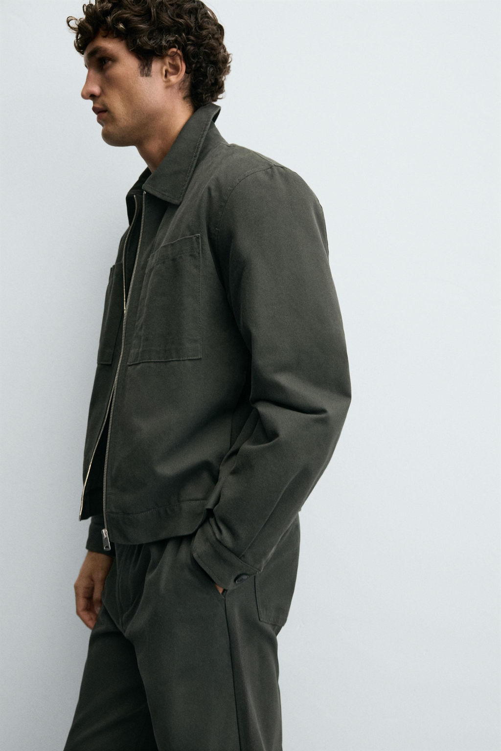 QUILTED OVERSHIRT WITH POCKETS - Zara фото 7