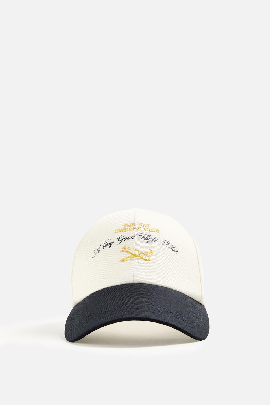 CAP WITH CONTRAST EMBROIDERY - Zara фото 2
