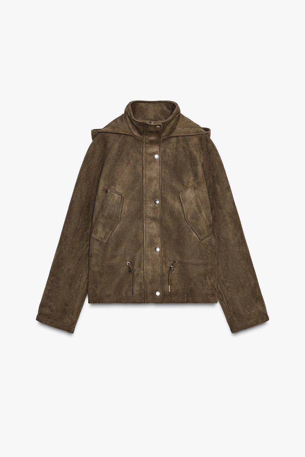 HOODED FAUX SUEDE JACKET - Zara фото 7