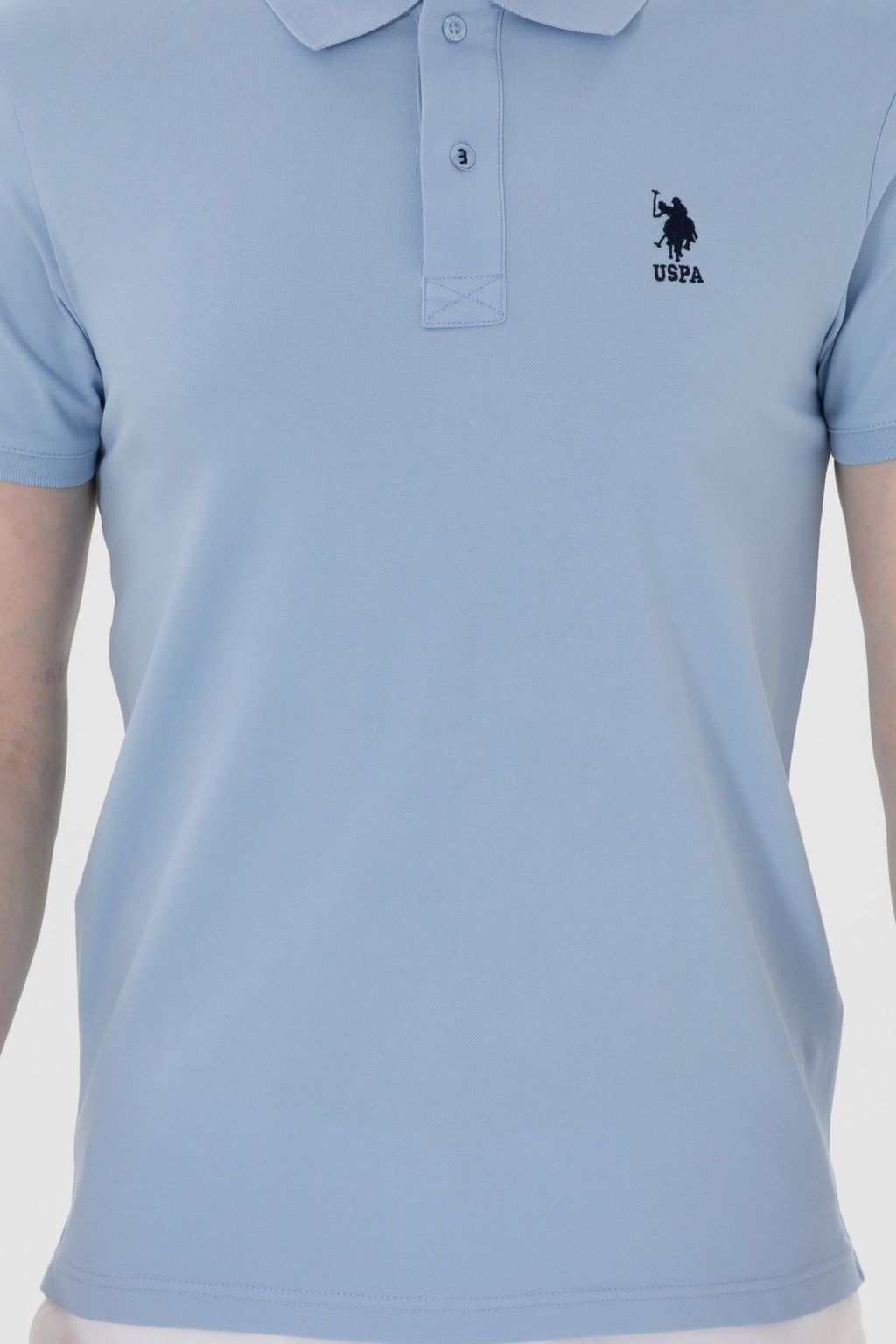 Erkek Slim Fit Polo Yaka A__k Mavi Basic Ti__rt Sepette S_rpriz _ndirim - U.s. polo assn фото 6