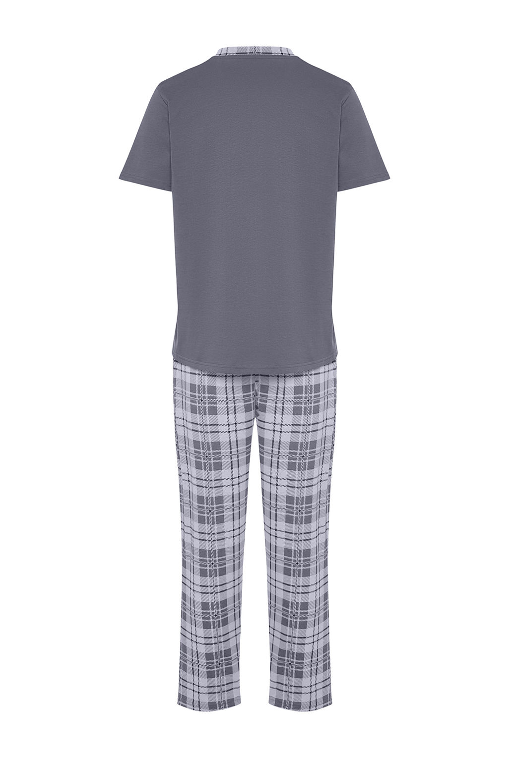 TRENDYOL MAN Antrasit Regular Fit Ekose Orme Pijama Tak?m? TMNSS24PT00037 - Trendyolmilla фото 8
