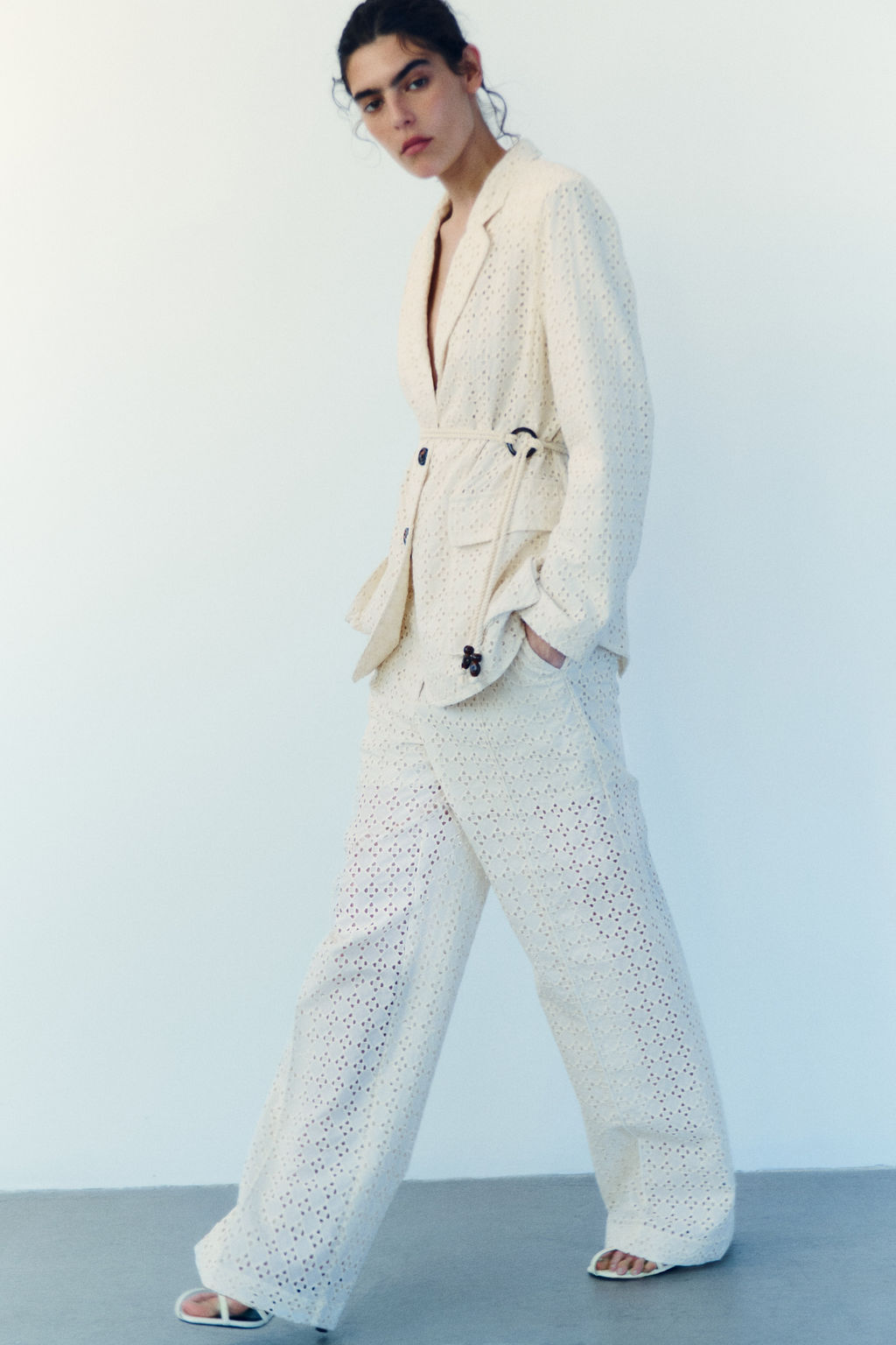 Pantal?n sastre con bordado ingl?s - H&m фото 2