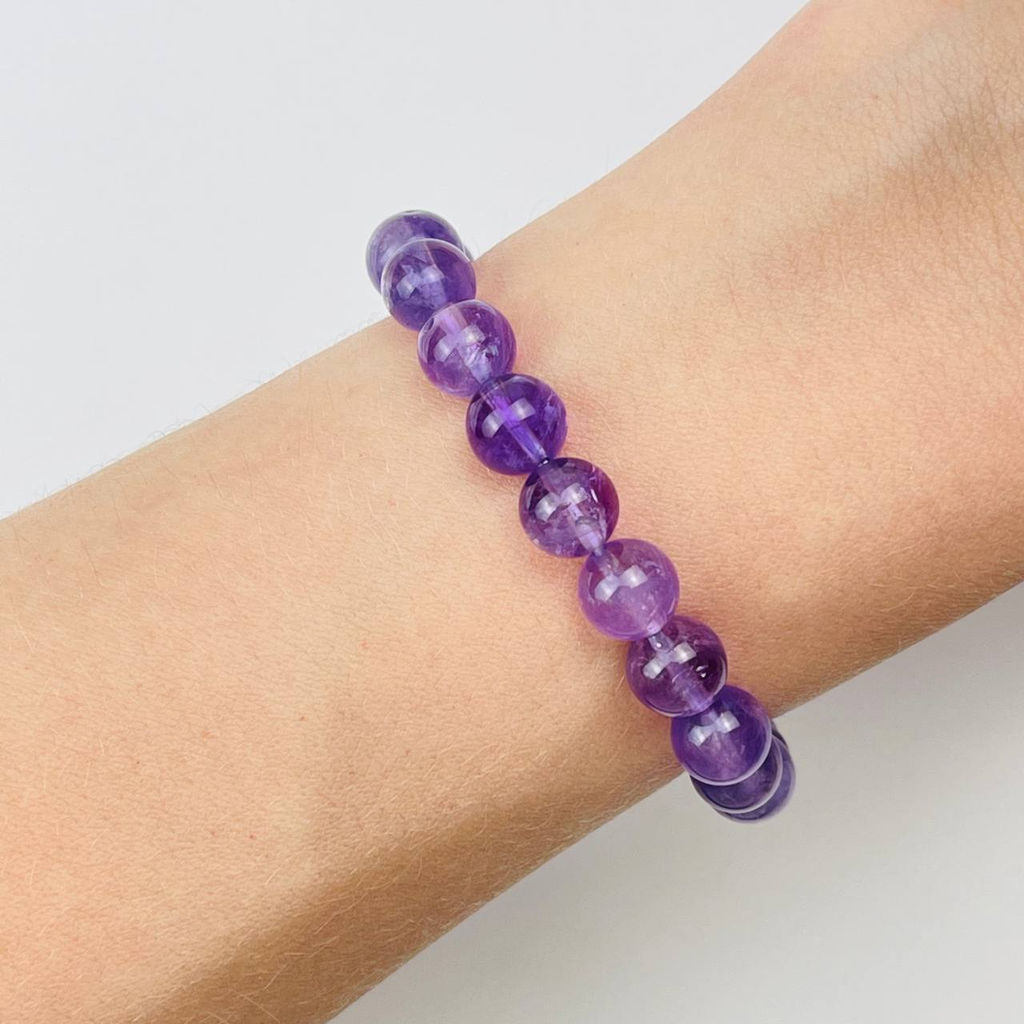 Браслет из камня Аметист 17 см