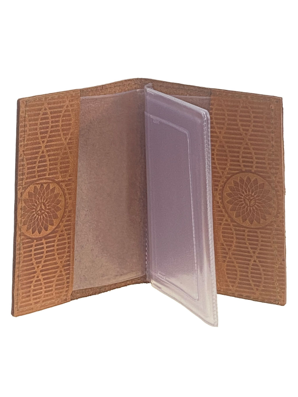 Обложка для автодокументов из искусственной кожи, цвет коричневый - Greta фото 2