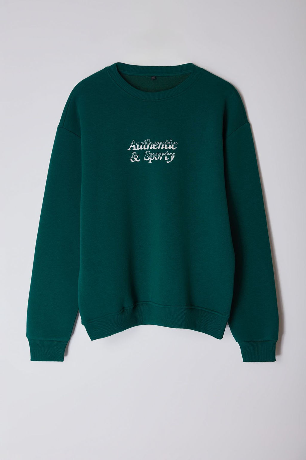 TRENDYOL MAN Zumrut Yesili Oversize/Genis Kesim Authentic&Sporty Nak?sl? Ici Polarl? Sweatshirt TMNAW25SW00012 - Trendyolmilla фото 6