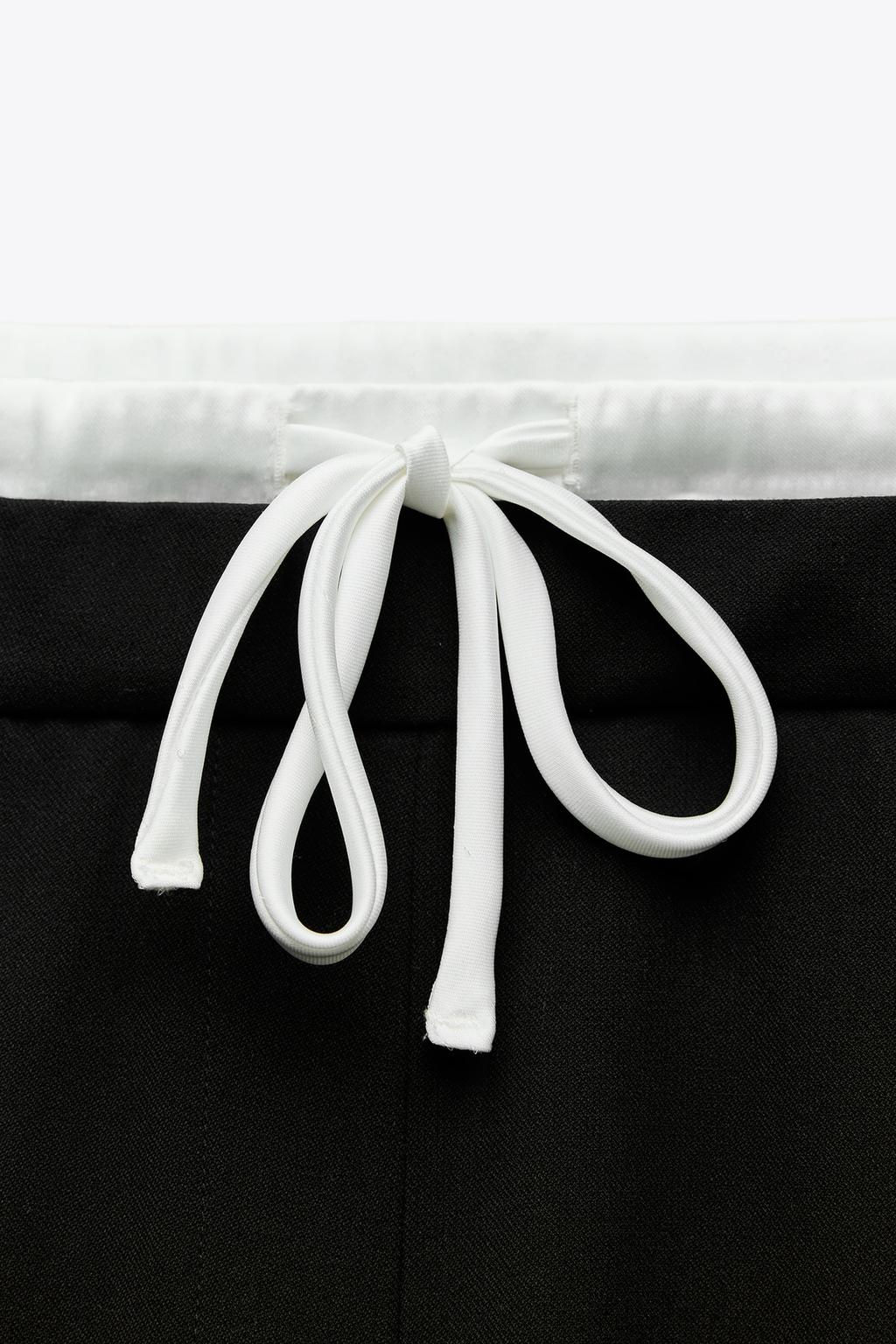 WIDE-LEG TROUSERS WITH DOUBLE WAISTBAND - Zara фото 48