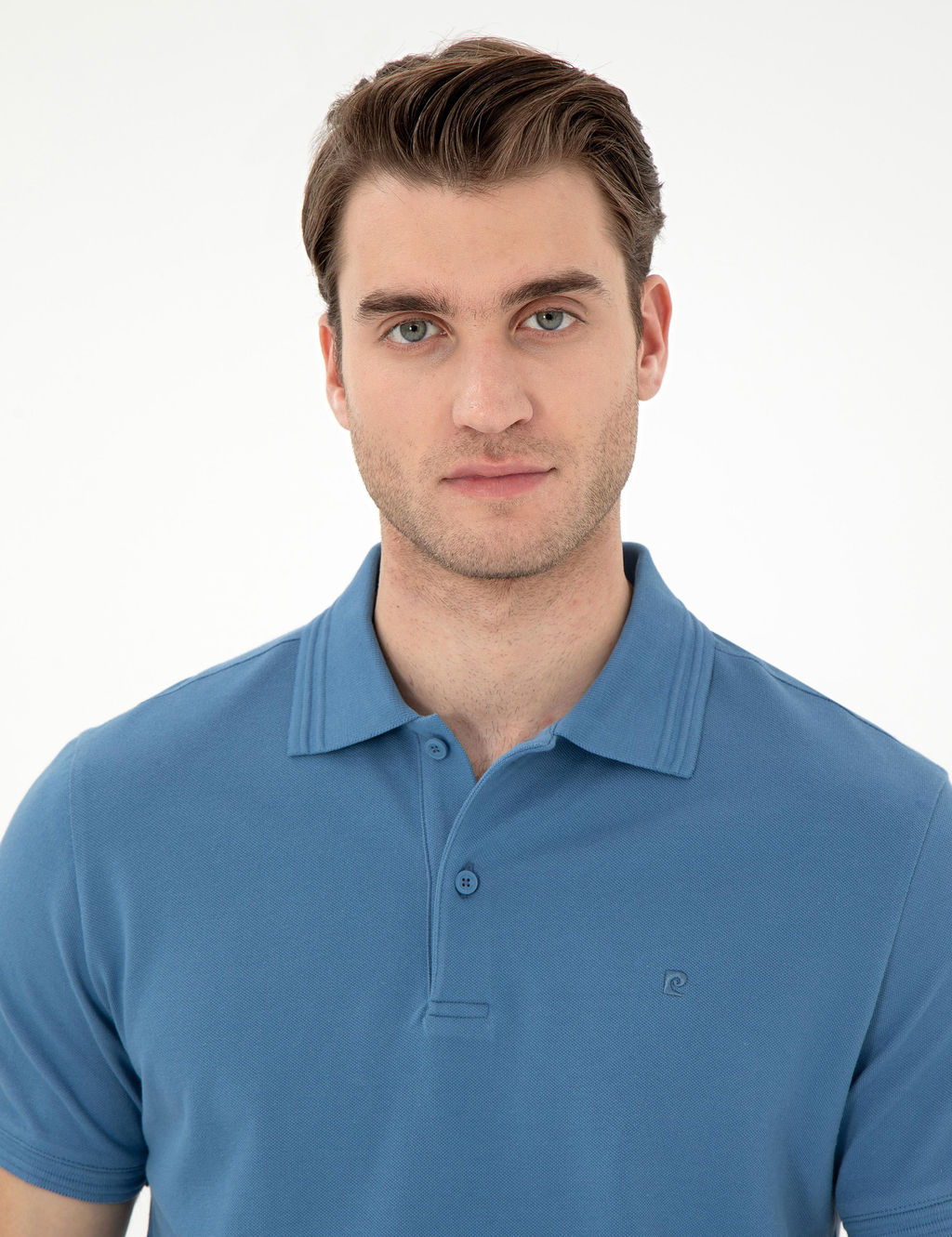 Koyu Mavi Slim Fit Basic Ti__rt - Pierre cardin фото 2