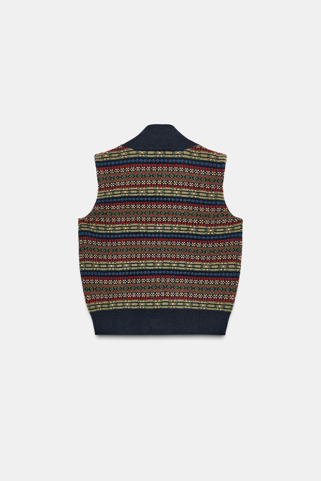 JACQUARD KNIT WOOL BLEND WAISTCOAT - Zara фото 8