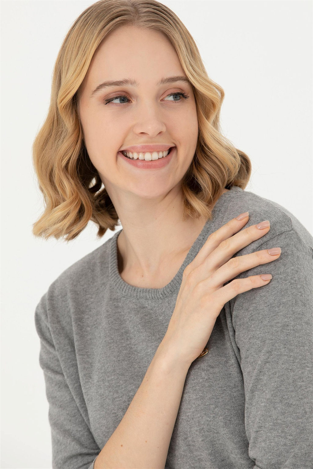 Женский серый меланжевый базовый свитер - U.s. polo assn фото 2