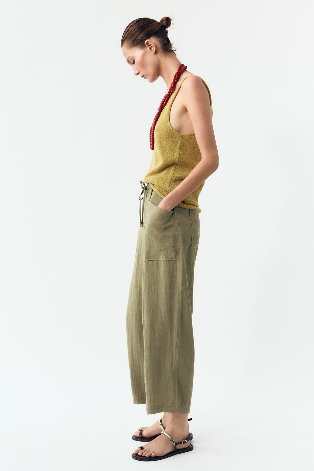RUSTIC TROUSERS WITH ELASTIC WAIST - Zara фото 19