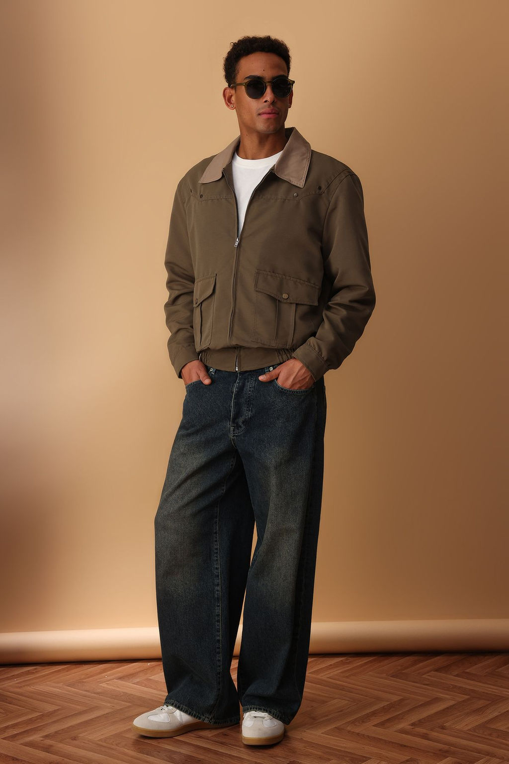 TRENDYOL MAN Haki Regular Fit Kontrast Yaka Mevsimlik Ceket TMNSS25CE00009 - Trendyolmilla фото 2