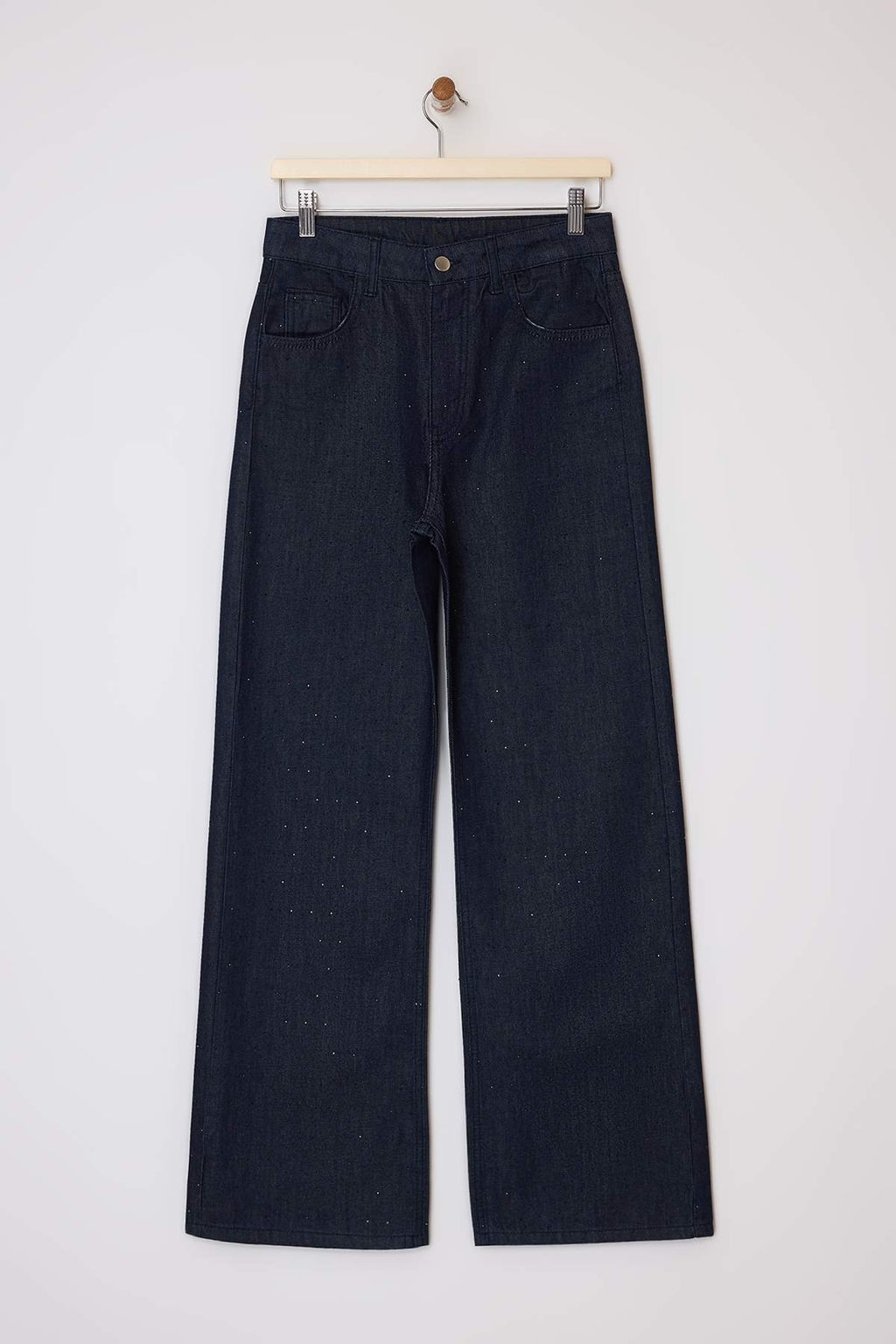 Koyu Mavi Tasl? Yuksek Bel Wide Leg Jeans TWOSS26JE00072