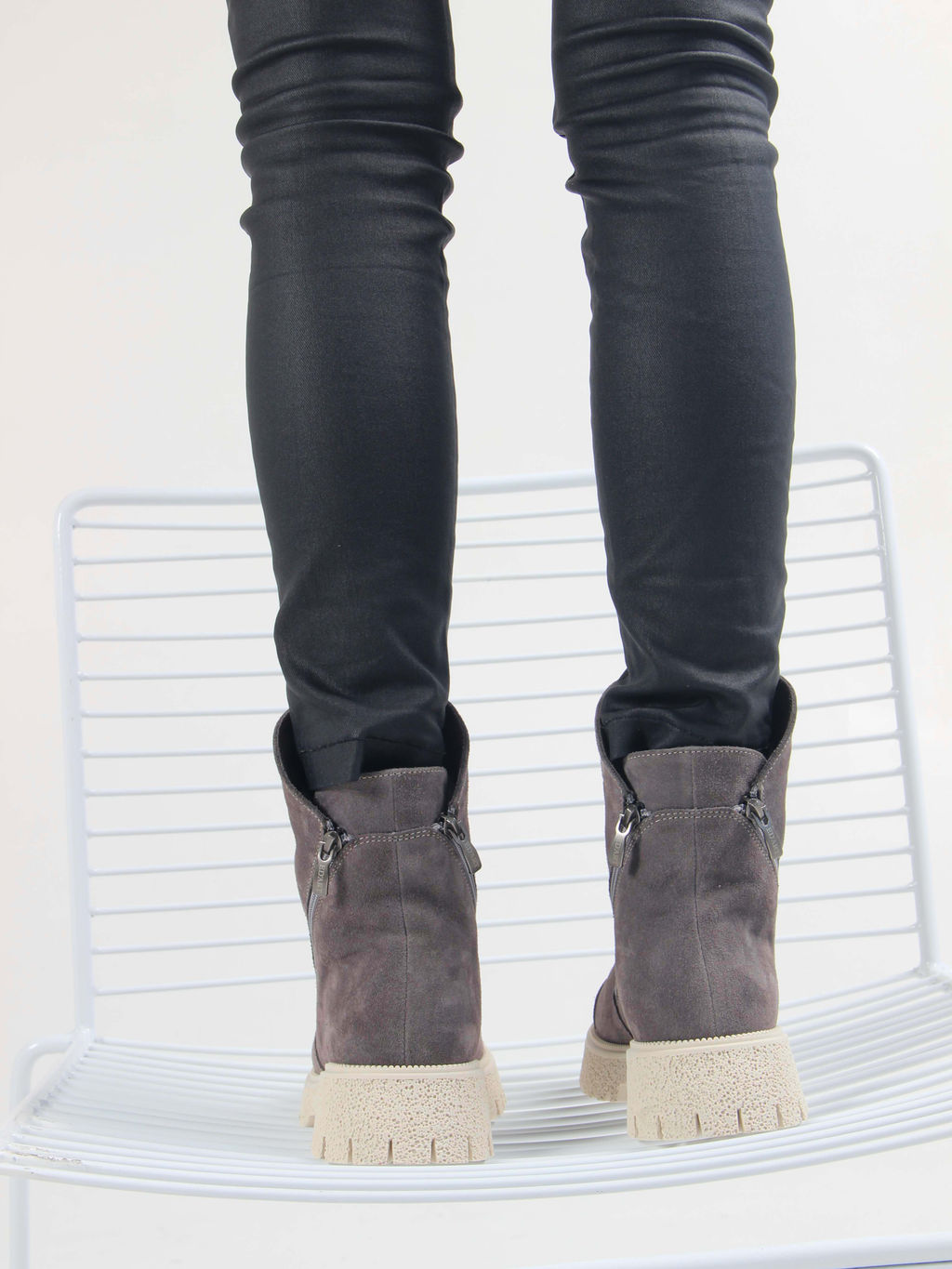 Ботинки 233.1541be. Серый замок/Шерсть