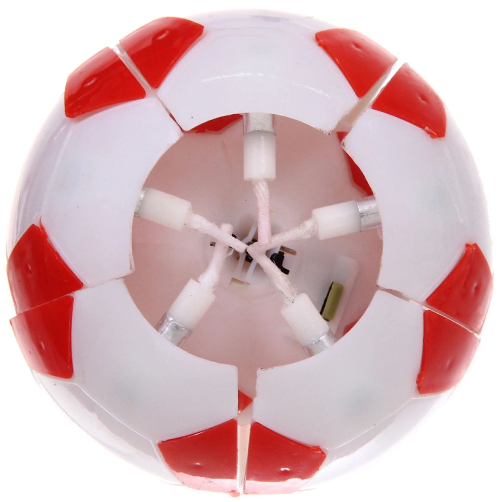 Цена за 2 шт. Свеча для торта раскрывающийся цветок "Мяч" (5 свечей), Красный