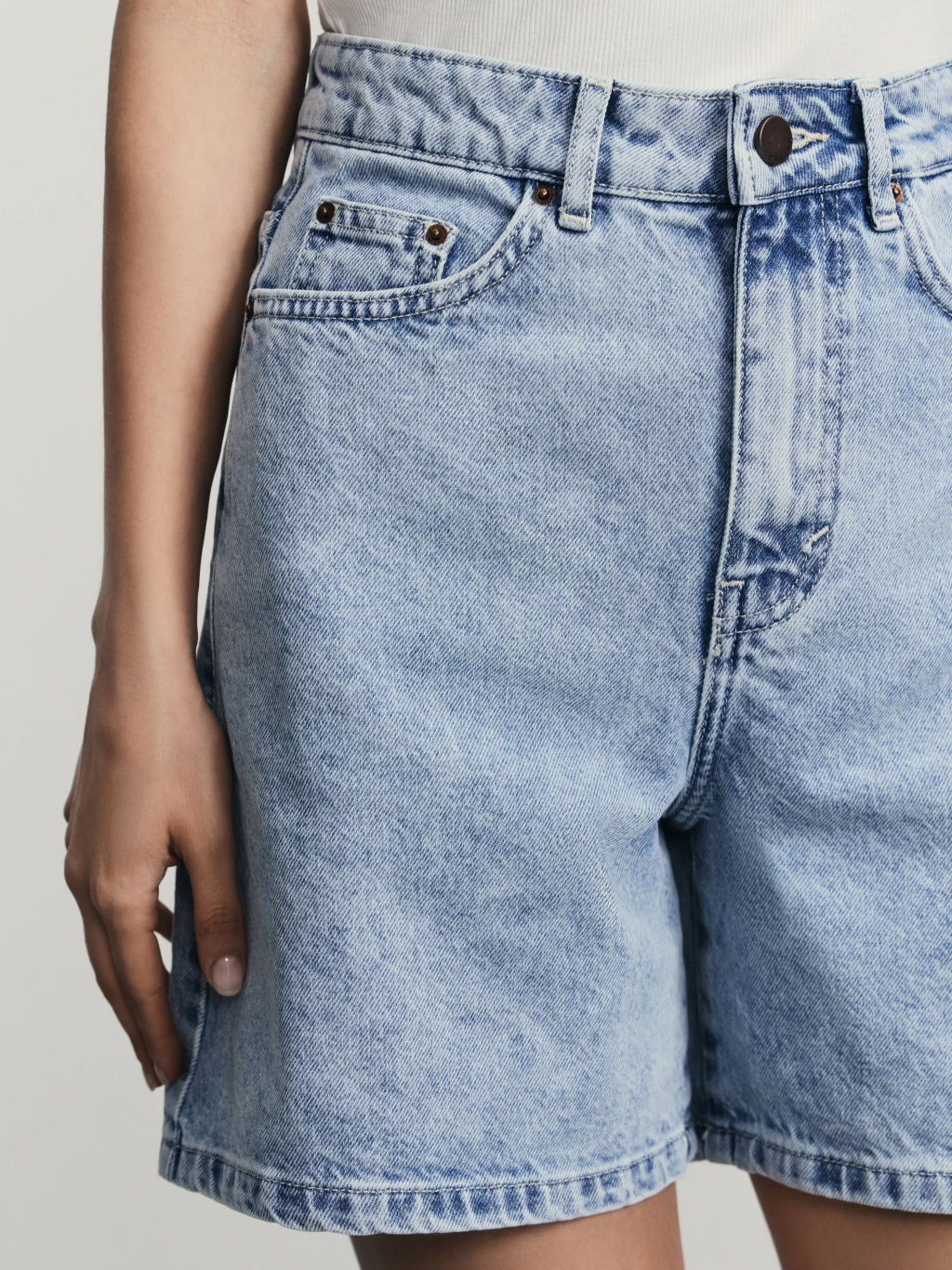 Джинсовые шорты А-силуэта / Zarina  фото 6