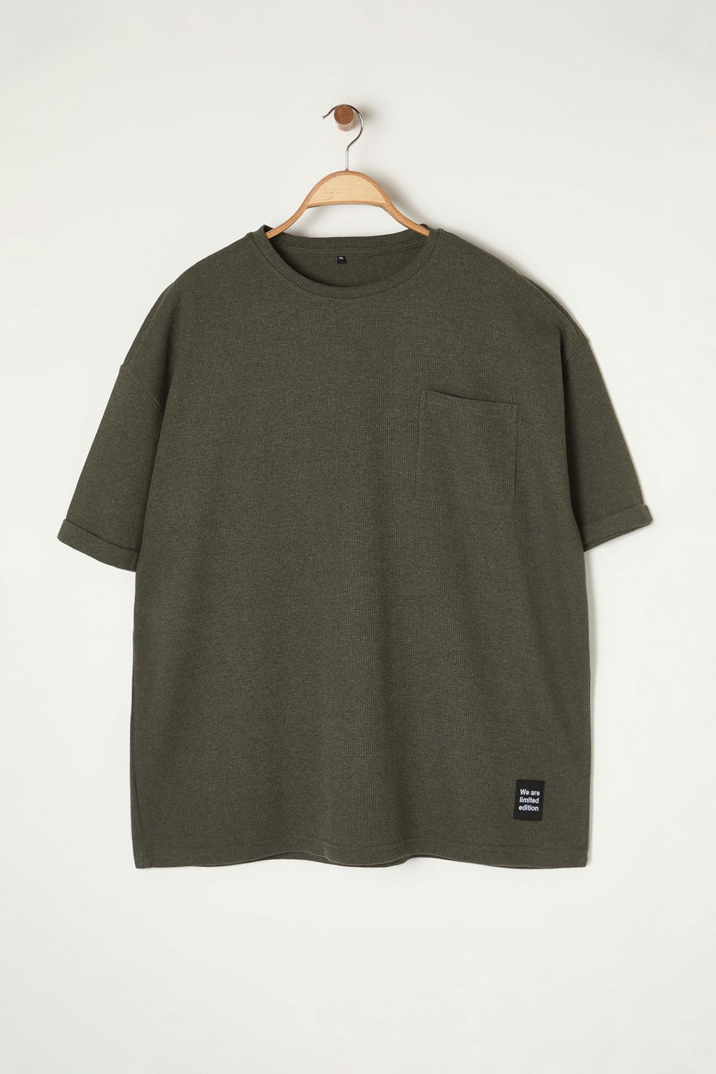 TRENDYOL MAN Haki Oversize/Genis Kesim Bisiklet Yaka Basic Buyuk Beden T-Shirt TMNSS25BF00000 - Trendyolmilla фото 7