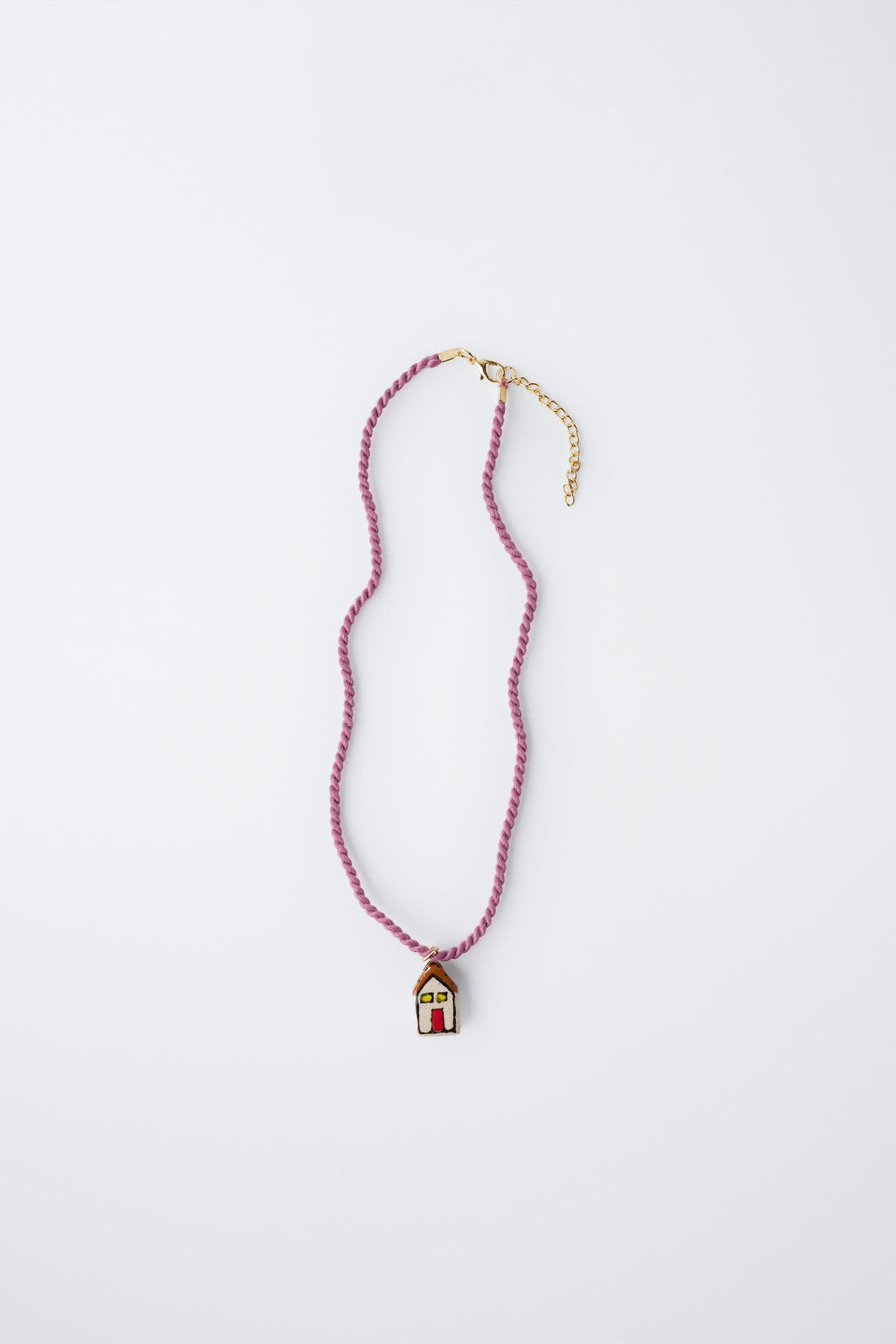 CERAMIC HOUSE CORD NECKLACE