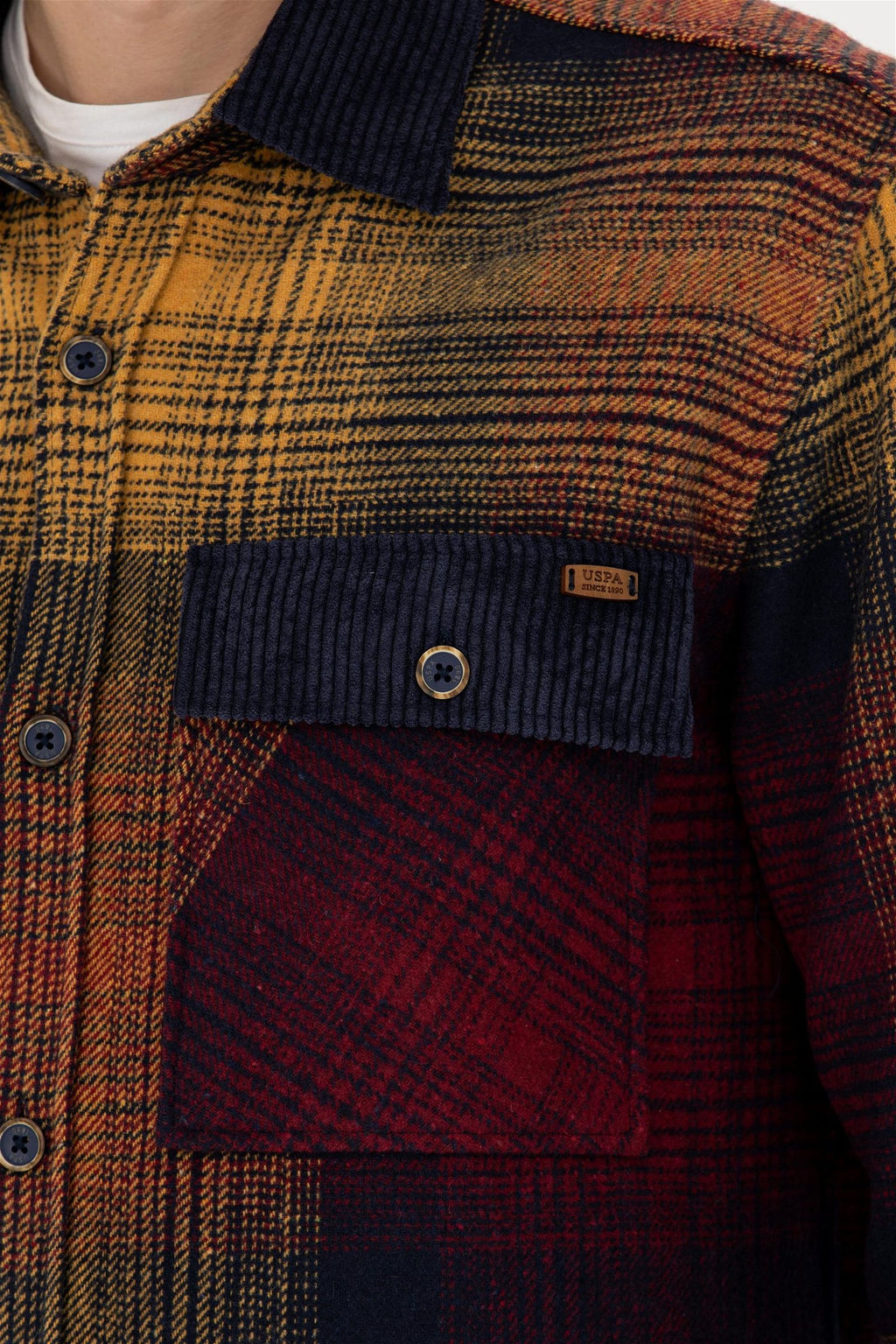 Мужская рубашка светло-хаки с длинным рукавом Неожиданная скидка в корзине - U.s. polo assn фото 7